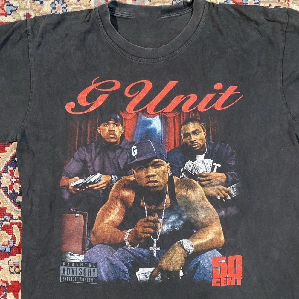 Винтажная Черная Футболка 50 Cent G Unit Все Размеры S-5XL  PP2368 Унисекс S