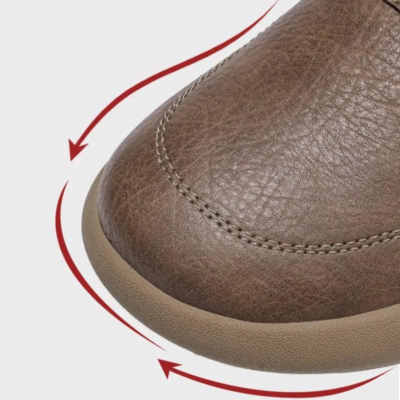 Herren Übergröße Retro Britischer Stil PU Lederschuhe Knöchel Bequem Fußgefühl Freizeitschuh Abriebfeste Laufsohle Laufschuhe