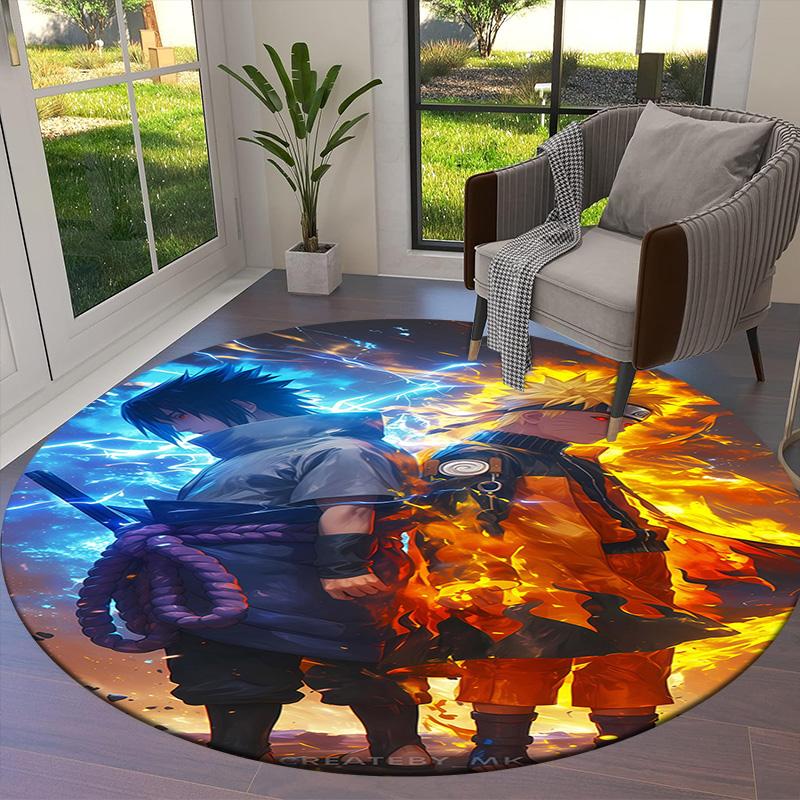 Naruto Runder Teppich Teppich Für Wohnzimmer Schlafzimmer Sofa Spielzimmer Dekor Rutschfeste Fußmatte