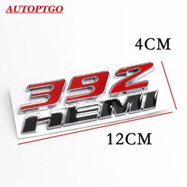 Červeno/Černý Auto 3D Nápis 392 Hemi HEMI392 Znak Odznak Logo