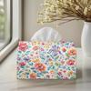 1pc 2D Flat, Multi-Colored Floral Pastoral Style Suitable for Daily Home Decor And Holiday Gifting Tissue Box, 2D Flat