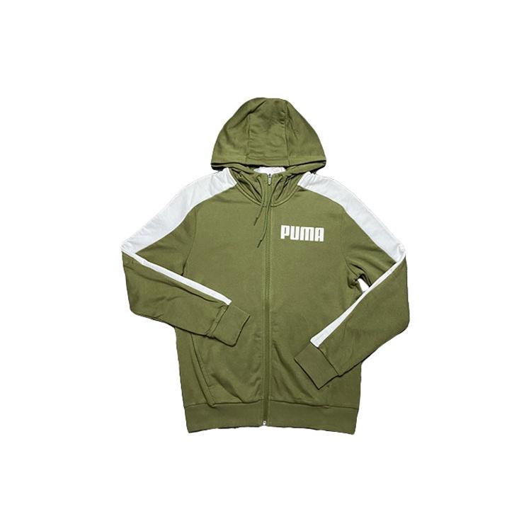 PUMA Hooded Zipper Jacket Military Green Men s 845162-06 L