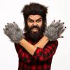 1 par hårig textur plysch vargvantar vargklohandskar Halloween jul cosplay tillbehör