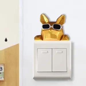 Creative Resin 3D Switch Stickers Living Room and Bedroom Wall Cartoon Switch Wall Stickers Decoration Protector Cover DIY