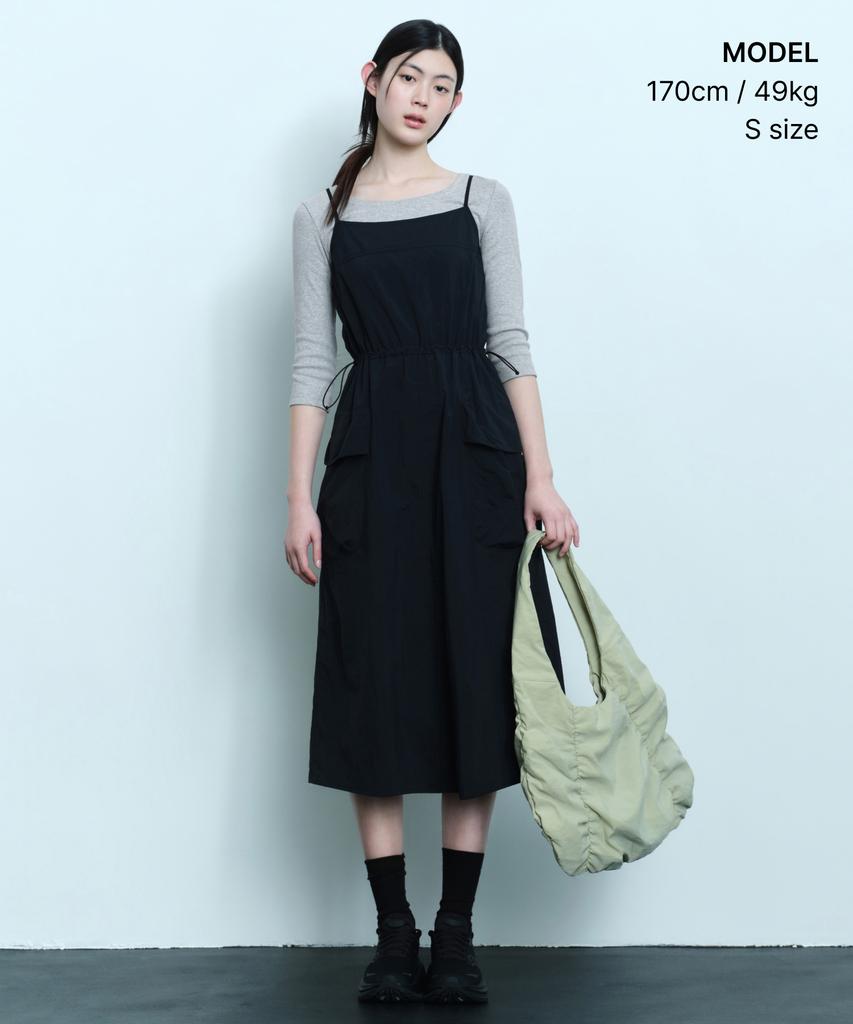 Musinsa Standard Woman Women'S Nylon Sleeveless Cargo Dress [Black]