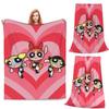 Cartoon Cute P-Powerpuff Girl Blanket Soft Warm Flannel Throw Blanket Bedspread for Bed Living room Picnic Travel Home Couch