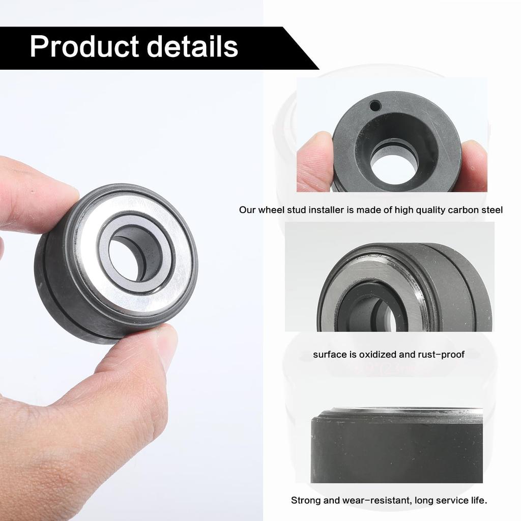 Wheel Stud Installer Tool Wheel Bolt Installer Universal Iron with 19.5mm Hex Wheel Lug