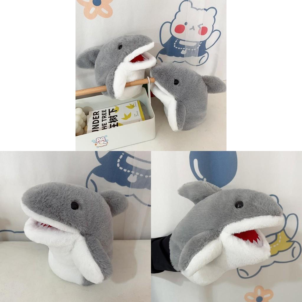 Opening Mouth Shark Hand Puppet Plush Toy Glove Interactive Doll Marine Creature