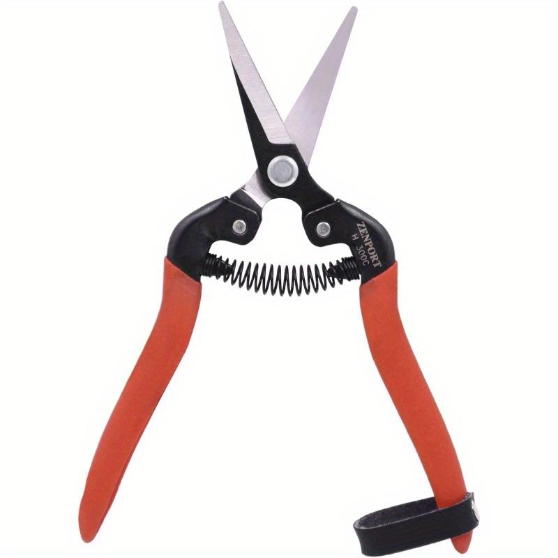 

H300C Manual Garden Shears with Long Curved Carbon Steel Blades - Rust-Resistant, Non-Slip Ergonomic Handles