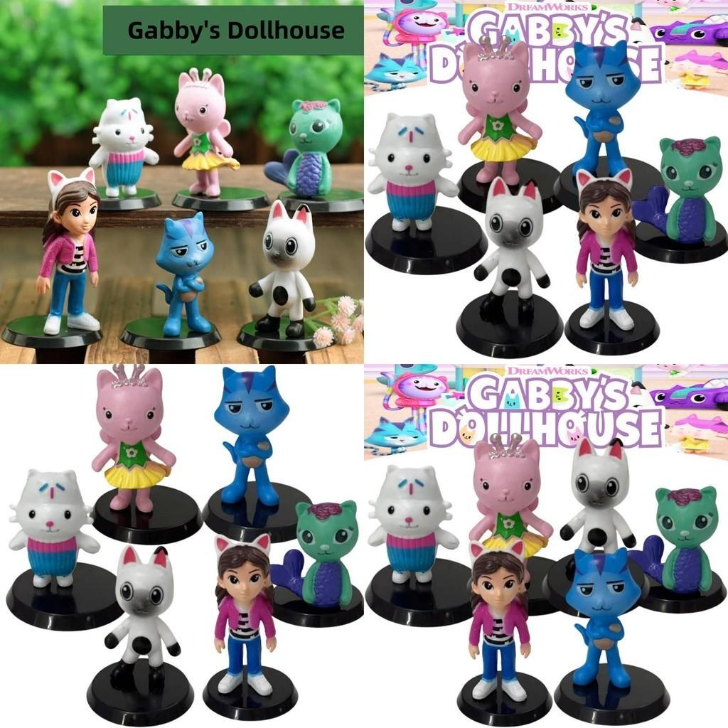 Gabby's Dollhouse Pvc Model Toy Set Adorable Cartoon Figurines For Kids And Collectors Set Of 6