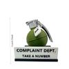 1Pc Complaint Department Hand Grenade Desktop Logo Decorative Resin Ornaments, Suitable for Home Desktop Party Holiday Decorations