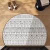 Half Circle Carpet Entrance Door Mat Household Door Non Slip Mat Dirt Resistant and Can Be Cut