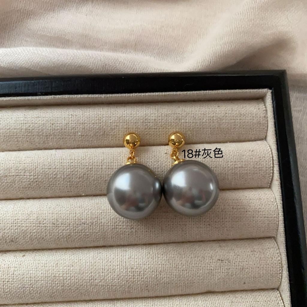 Simple Pearl Earrings Large Earrings Stud Earrings Versatile Fashion Women High-End Celebrity Temperament Light Luxury Earrings