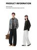 Men's Hong Kong Style Loose Knit Sweatpants: Casual Straight Leg Drawstring, Floor Length, Wide Leg, for Spring and Autumn