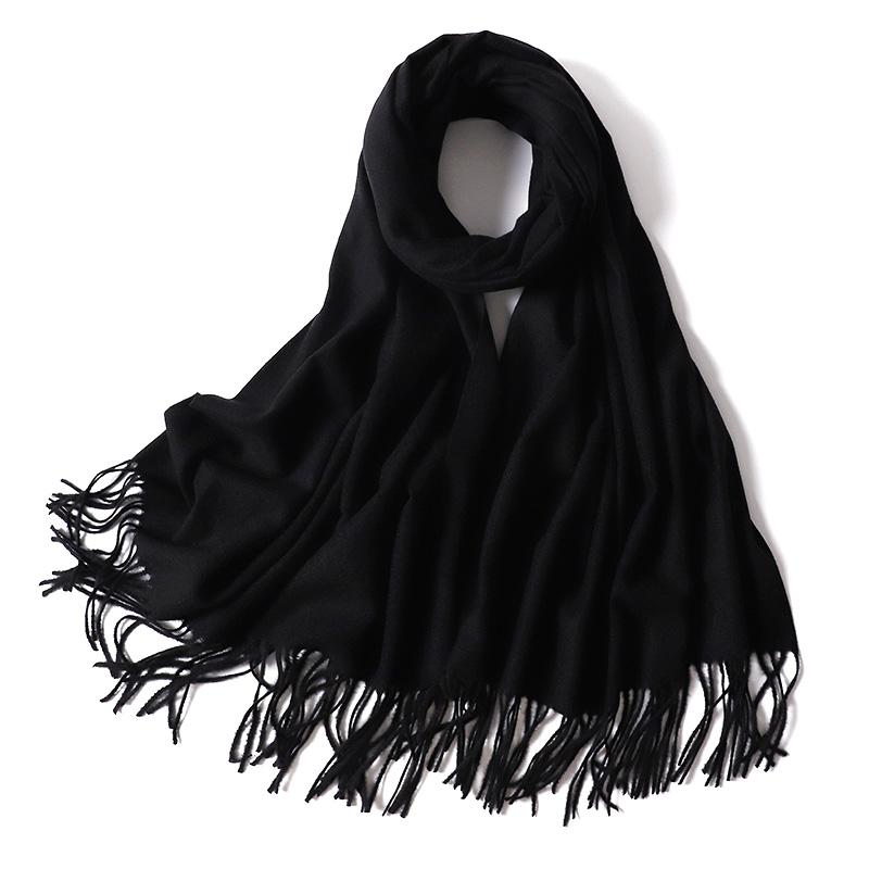 Winter Scarf For Women Cashmere Warm Solid Pashmina Blanket Wraps Female Thick Soft Bufanda Big Tassel Shawl Long Poncho Echarpe