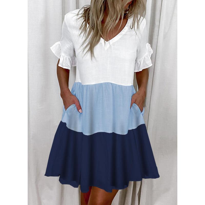 EastRogue Women's Fashion Summer Spring Short Sleeve V-Neck Casual Dresses