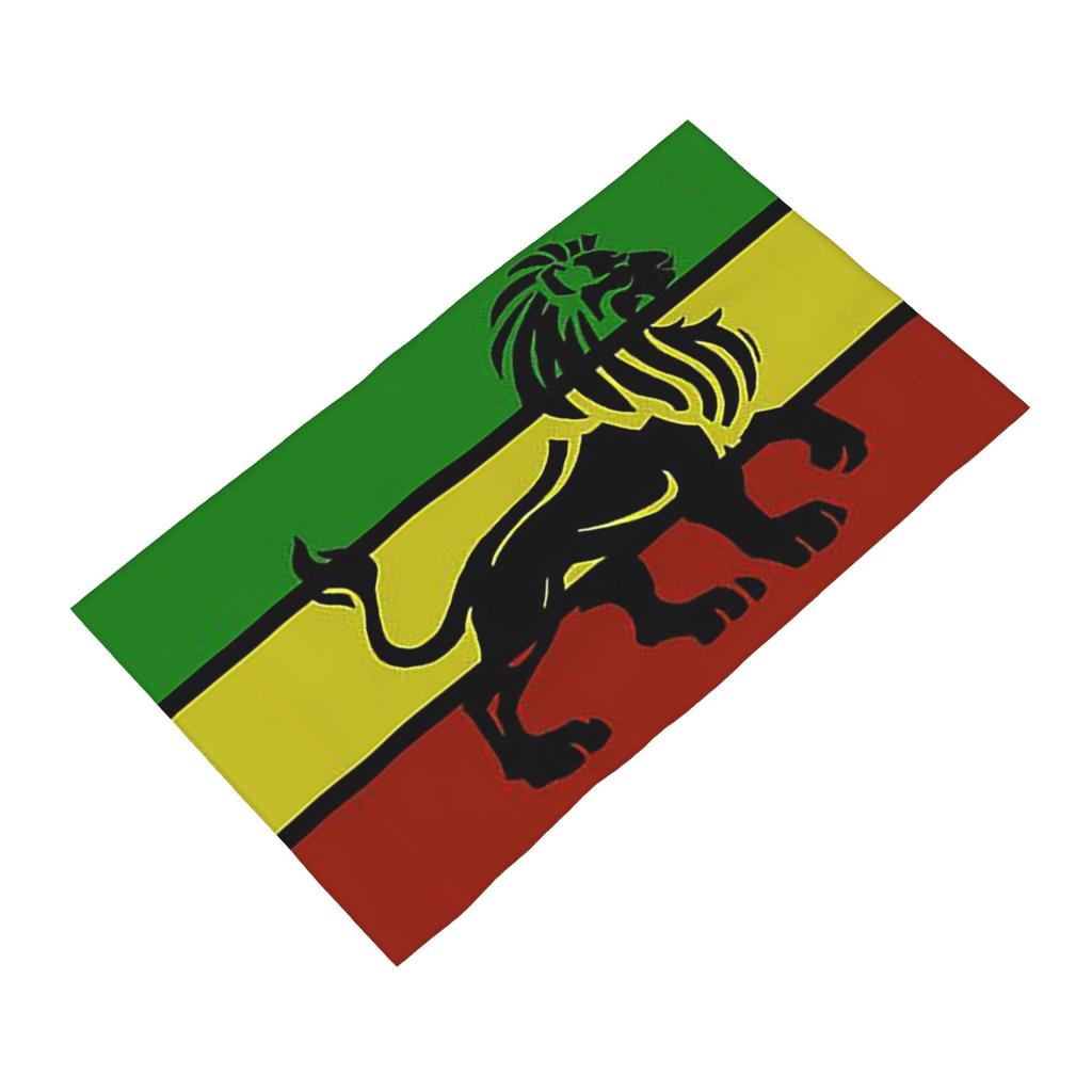Leu Rasta Negru pe Steagul Rasta Design Reggae Jamaican Prosop de Față Moale Uscare Rapidă Piscină Baie Prosoape din Bumbac Absorbante