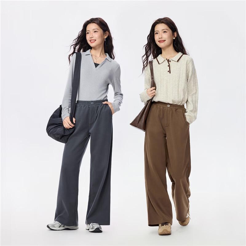Giordano Women's High-Waist Wide-Leg Casual Pants