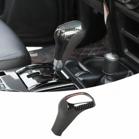 Carbon Fiber Gear Shift Shifter Knob Decor Cover Trim Bezels For 4runner TRD 10+