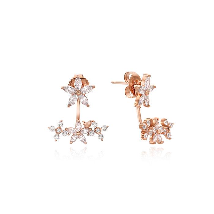 Tirrlirr Blossom Party Silver Pink Earrings Tessvp11900S