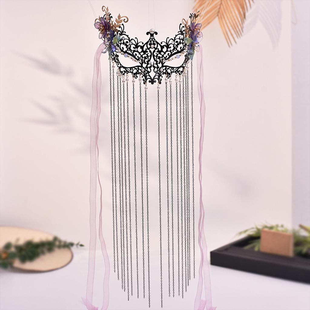 Hanfu Clothing Hanging Face Veil Luxurious Ethnic Style Beauty Face Jewelry for Women Girls Hair Accessories