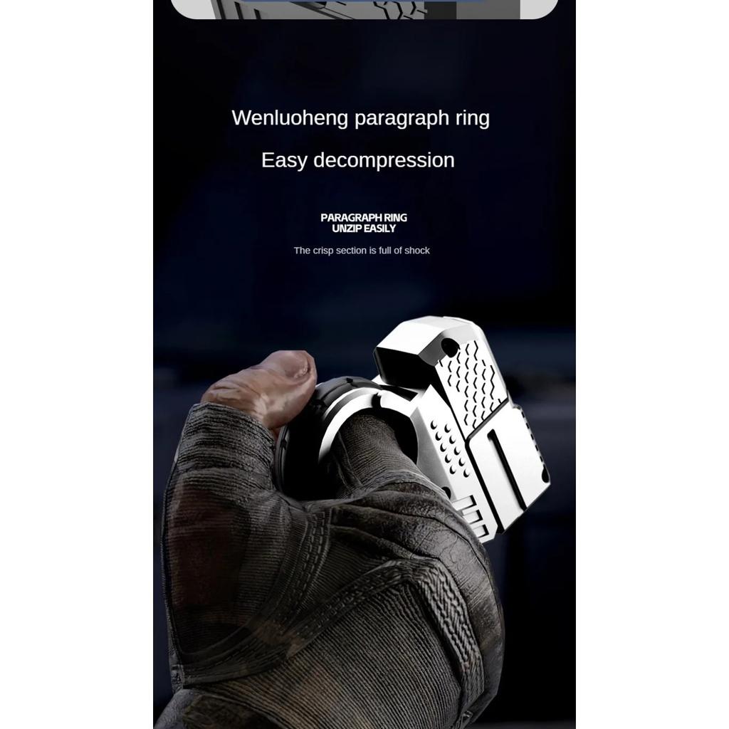 Toy Gun Stress Relief Ring EDC Mini Metal Agent Gold Finger Throwing Shell Fake Gun for Adults Boy Fingertip Gyro Fidget Spinner