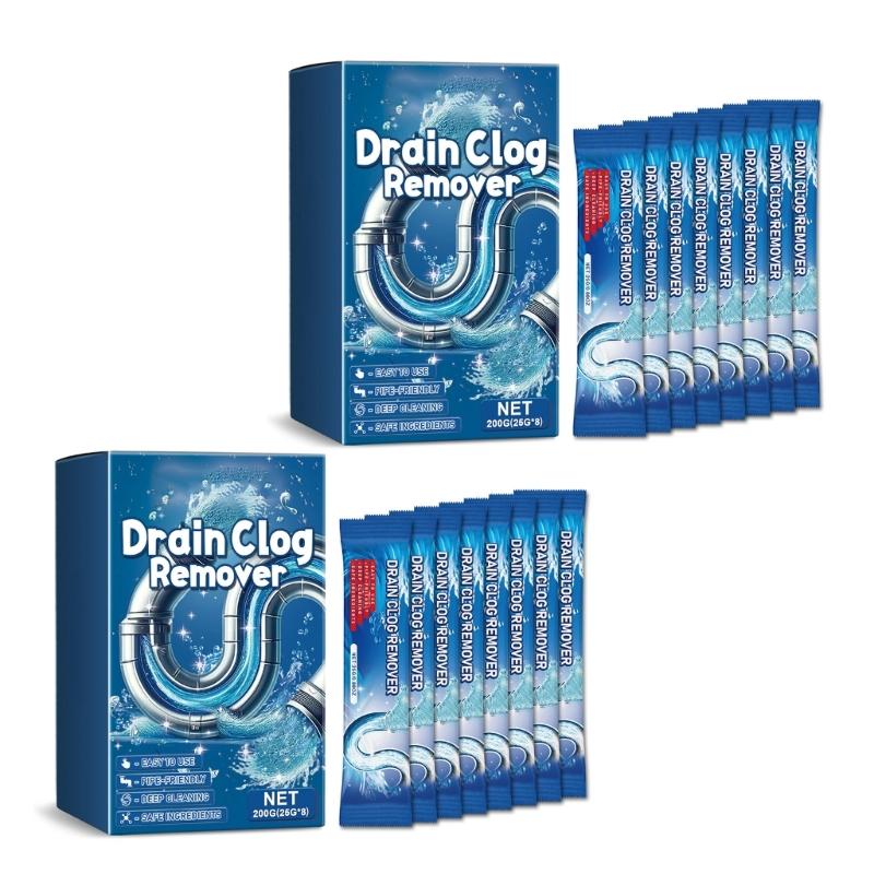 

Pipe Cleaning Agent, Kitchen Pipe Clean Powder, Powder Pipe Cleaner, Sink and Drain Pipe Cleaning Agent Powder 1