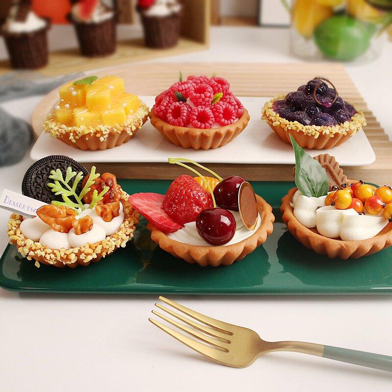 1 Stuk Nep Fruit Taart Taart Taart Model Leuke Fruit Taart Dessert Prop Simulatie Voedsel Room Voedsel Spelen Desserts Kunstmatige Decoraties