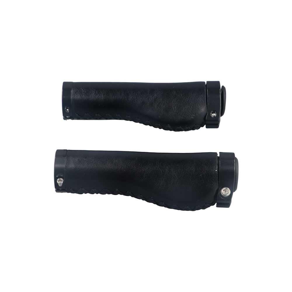 MTB Cuffs Lock Bar End Bike Grip Cover Bicycle Handle Grips Bike Cowhide Grips Bike Retro Grips