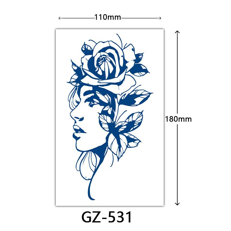 Juice Tattoo Stickers, Herbal Tattoo Stickers, Semi-Permanent English Letter Tattoo Stickers Tattoo