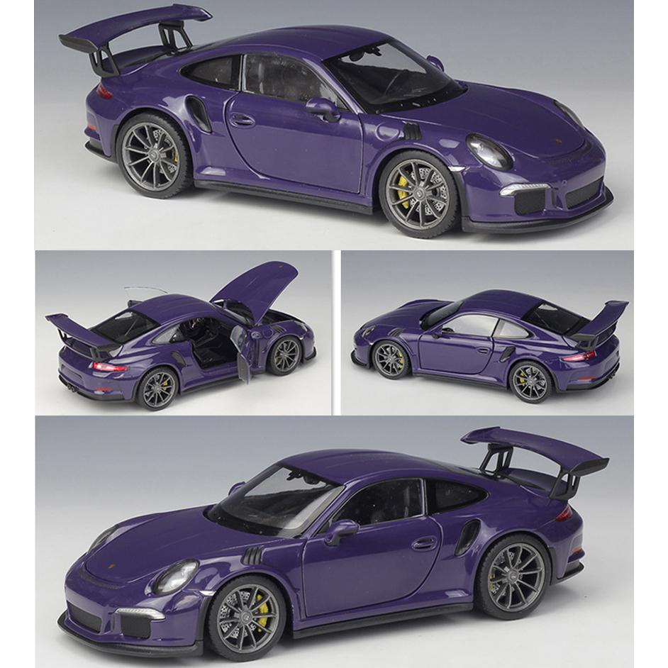 1/24 WELLY Porsche 911 GT3 RS sulamist sportauto mudel survevalu metallist mänguasja võidusõiduauto mudel High Simulation Collection, kingitus lastele