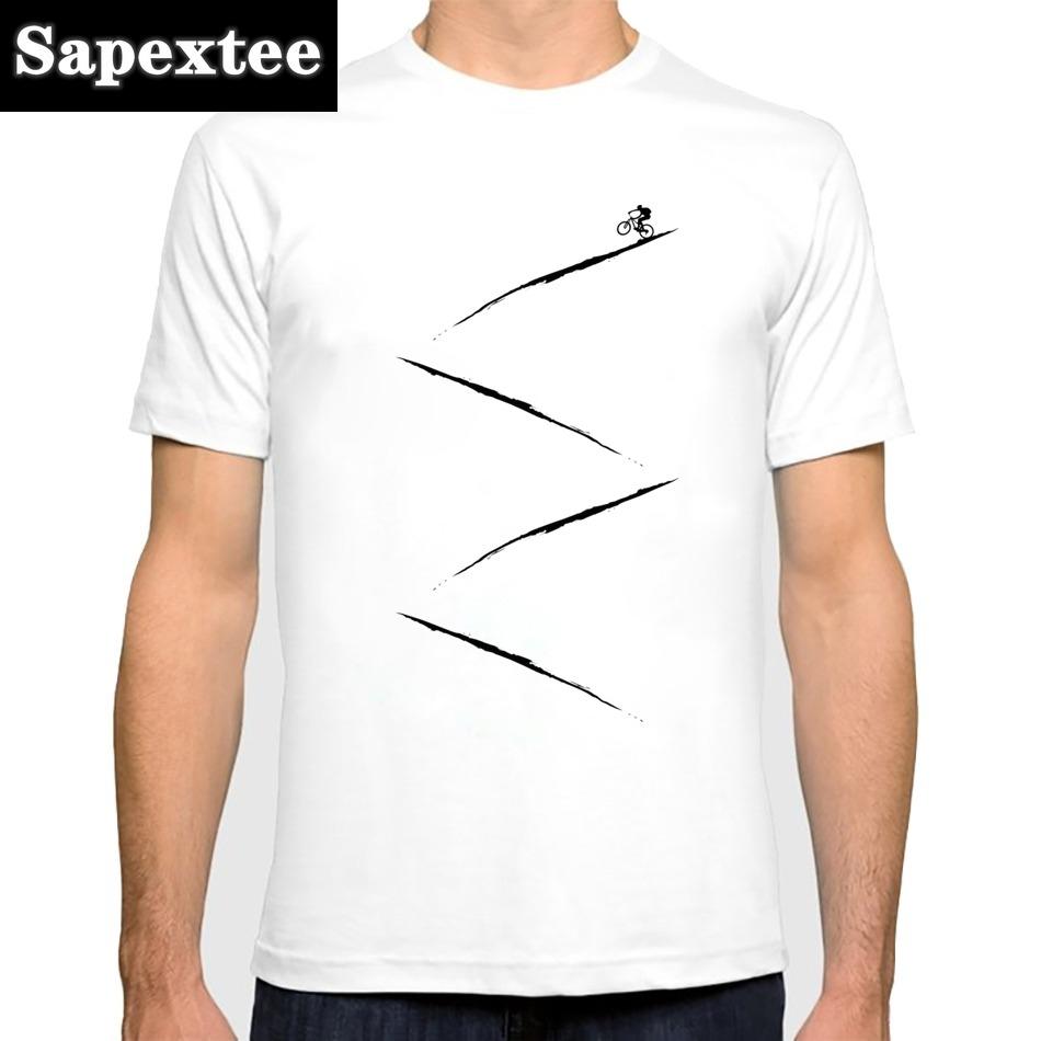 Bicycles MTB Print T Shirt Summer Men T-shirt Downhill Biking Print Casual Heartbeat Stimulation Exercise Male Harajuku Tshirt