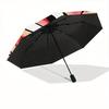 Luffy, Laughing Automatic Folding Umbrella with Sturdy Iron Frame, Portable Compact Travel Umbrella All-Season Use Parties010