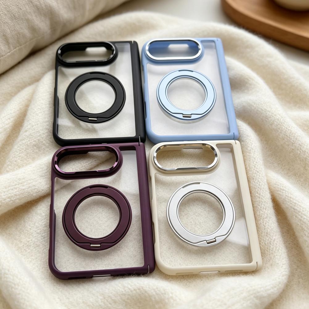 Clear Protective Case for IPhoneDuo 2026 Phone Protector with 360 Degree Rotatable Kickstand Anti-yellowing Phone Cover