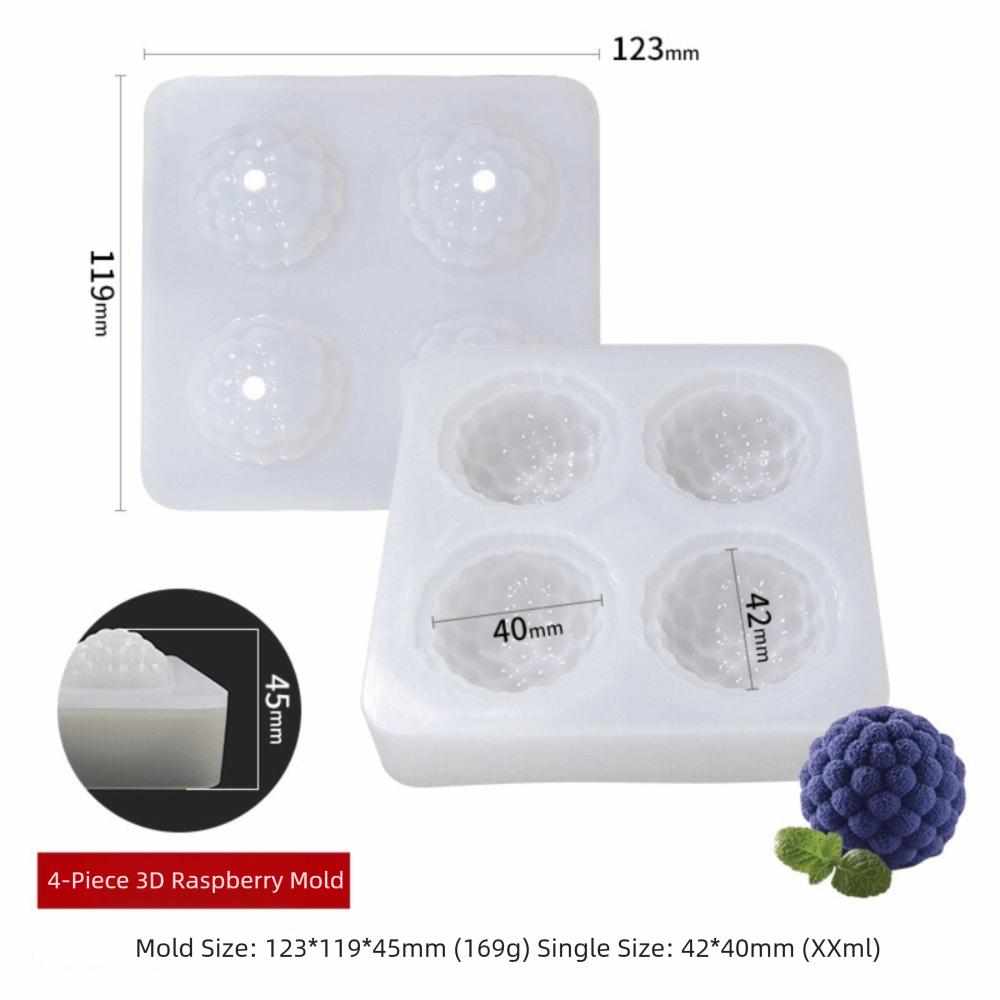 DIY Raspberry Fruits Mousse Cake Mold Silicone Non-Stick Baking Cake Molds Reusable Flexible Mousse Dessert Mold Fruit Moule