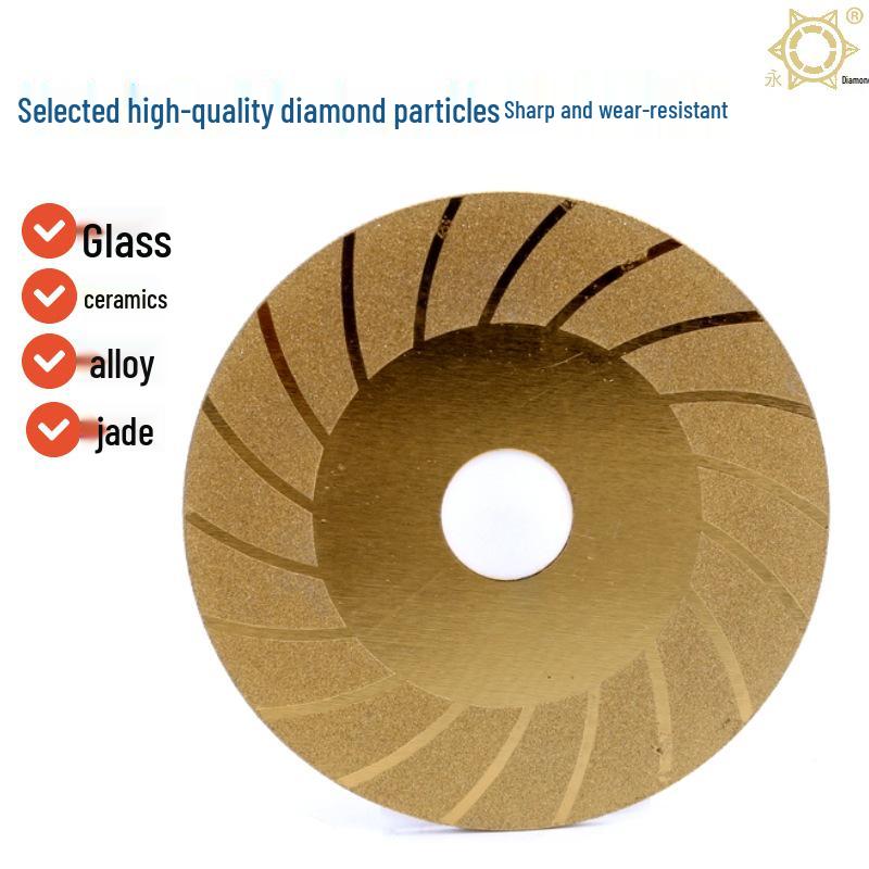Titanium & Nickel Plated Diamond Cutting Disc for Ceramic, Jade, and Glass - Seam & Grout Cleaning Blade