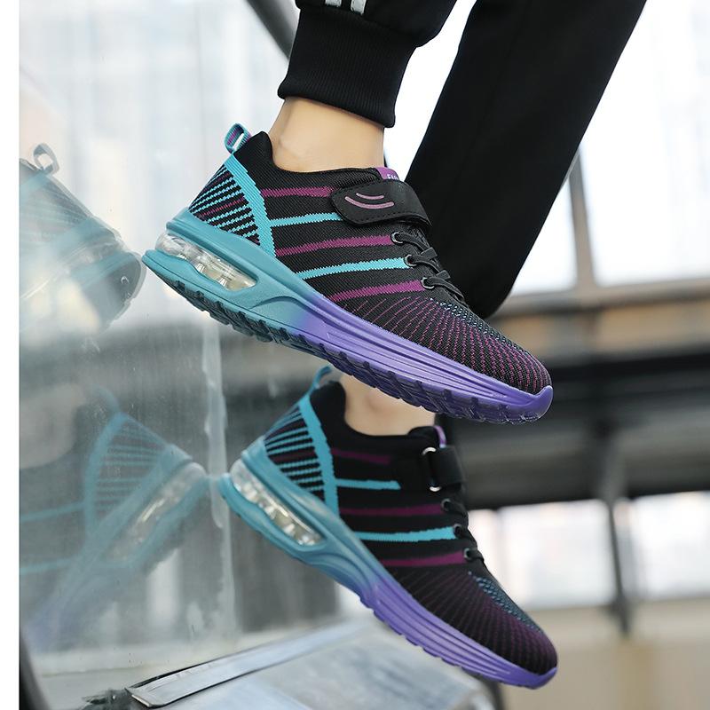 2021 Spring and Autumn New Low Top Purple Round Head Universal Spider-Man Solid Color Sports Flat Heel Velcro Women's Canvas Shoes