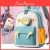 Friendly Child School Backpack Made Cartoon Prints Reduced Load Learners Young