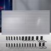 4x8 Ft PVC Slatwall Panel Kit 32 Sq Ft 26 Hooks Heavy Duty Storage for Home Garage Retail Guitar Shop Office Craft Room Display