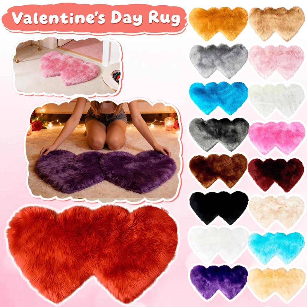 Creative Heart-shaped Plush Carpet, Fashionable European- Floor Mat, Sofa Seat Cushion And Floor Mat.