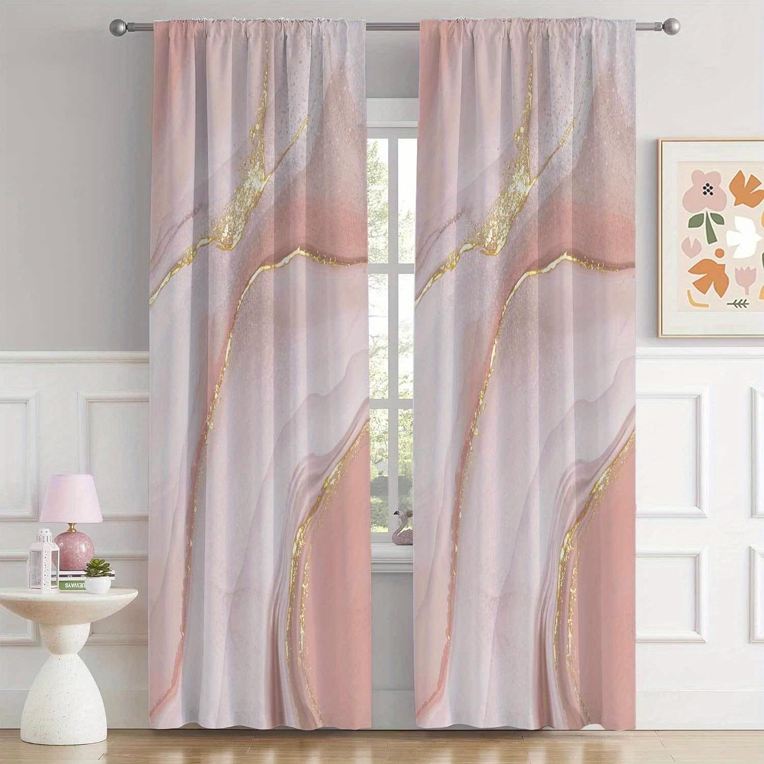 

2 шт. Мраморный узор шторы карниз карниз декоративный оконный занавес оконные украшения для спальни гостиной кабинета домашнего декора (W50H130cm)-2pcs&Grommet Top