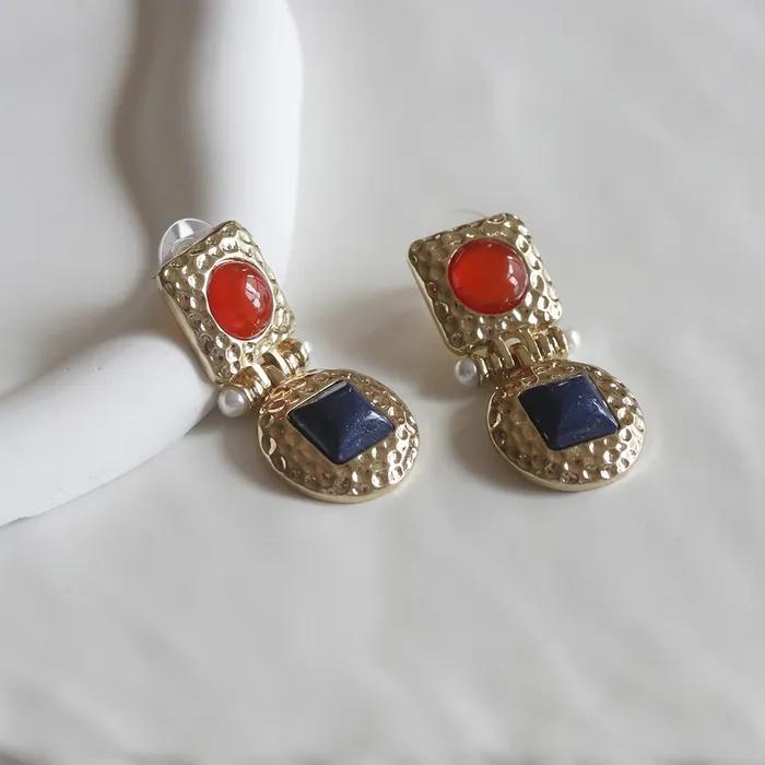 _JJ17 Antique Point Drop Bold Earrings