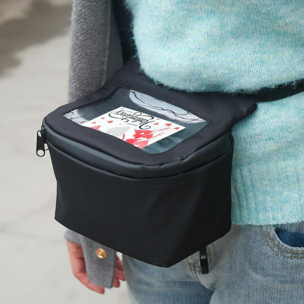 Waterproof Motorcycle Front Bag TPU Touch Screen Motorbike Scooter Handlebar Storage Pack Large Capacity Polyester Black Bags