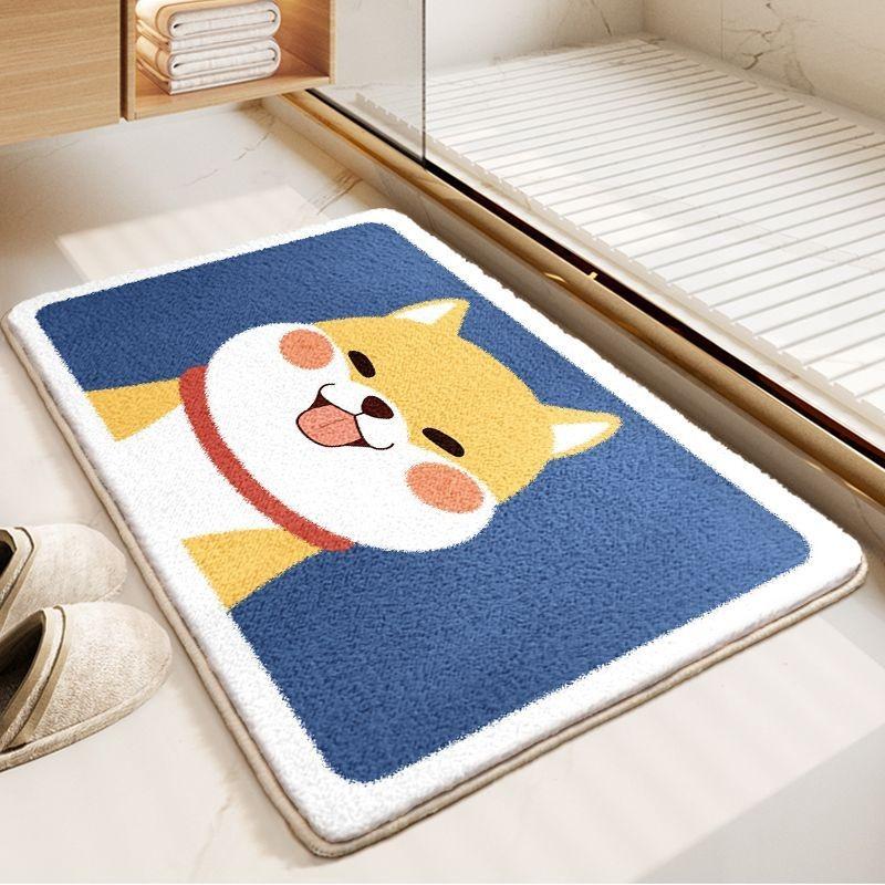 Badezimmer saugfähiger Teppich verdickt Imitatkashmir Schlafzimmer Badezimmer rutschfeste Fußmatte Badezimmer saugfähige Bodenmatte