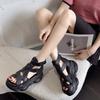 Comemore Summer Roman Sandals for Women Black Brown Thick Bottom Sports Style Women's Shoes High Heels Fish Mouth Sandales Shoes
