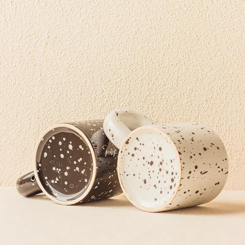 Household Water Cup Drinkware Coffe Ceramic Cup Simple Espresso Cups Spotted Mug Porcelain Coffee Cups Personalized Gifts Gift