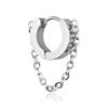 Silver Chain Huggie Earring - Kh-003