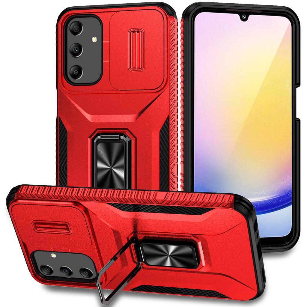 For Samsung Galaxy A25 5G (Global) (161.0 X 76.5 X 8.3mm) Case TPU+PC Ring Kickstand Phone Cover