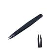 Insulated Anti-Static Black Tweezers - Industrial-Grade Nylon Tweezers with Pointed Electronic Repair Specialized  Tool