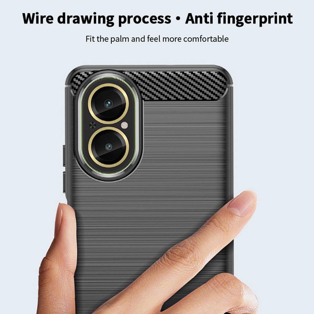 MOFI JK TPU Series-1 For Realme C67 4G TPU Case Brushed Carbon Fiber Texture Phone Cover